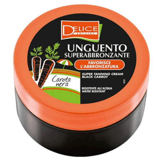 Delice Solaire Siyah Havuç Kremi 150 ml kavanoz, bronzlaştırıcı krem, havuç yağı içerikli cilt bakım ürünü- 1
