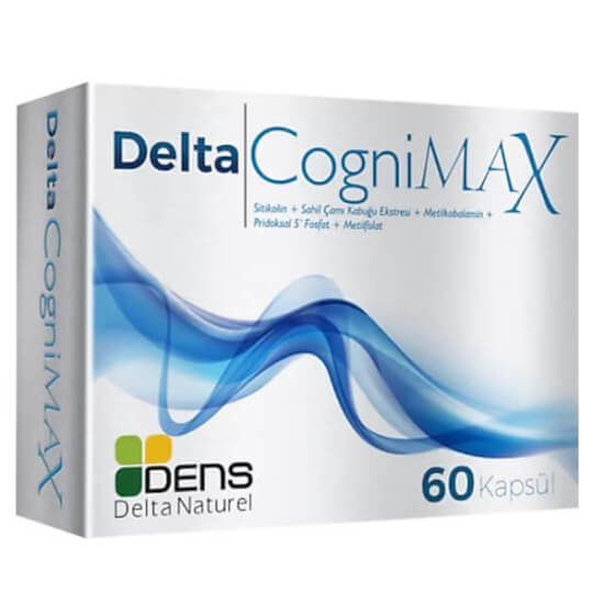 Delta Cognimax 60 kapsül sitikolin 250 mg C vitamini 60 mg folat 100 mcg sahil çamı kabuğu 80 mg metilkobalamin 100 mcg- 1