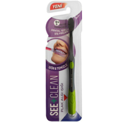 Dentiste See Clean Plak Algı Işıklı Diş Fırçası Yeşil - Thumbnail
