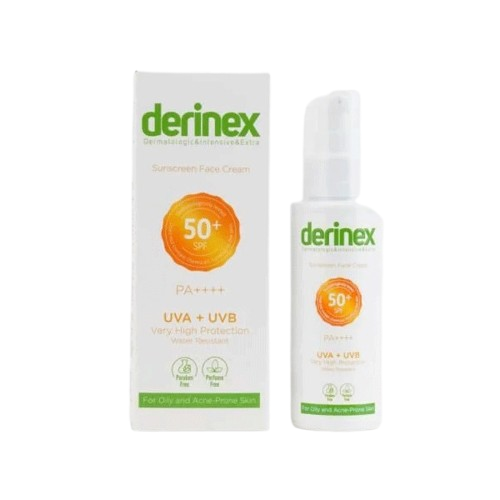  Derinex Güneş Koruyucu Yüz Kremi Yağlı Ciltler İçin SPF 50 50 ml - 1