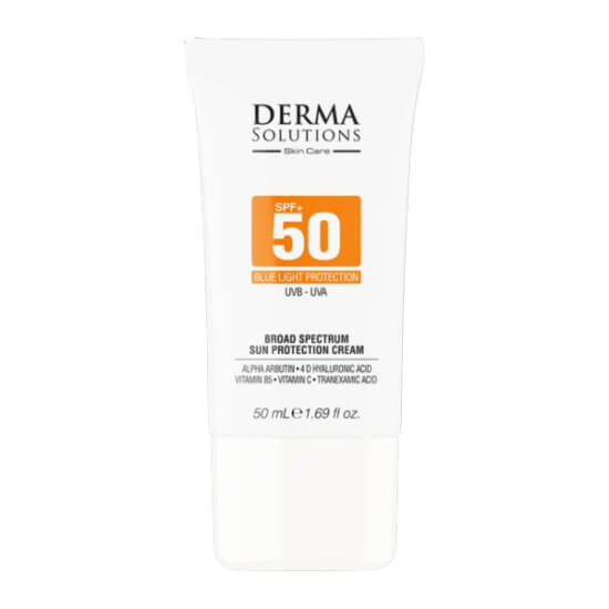 Derma Solutions Broad Spectrum Sun Cream SPF 50 yüz güneş kremi 50 ml krem formu yüksek koruma geniş spektrum UVA UVB- 1