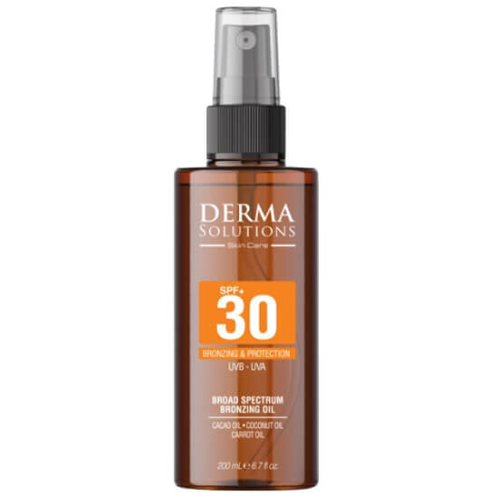 Derma Solutions Bronzing Oil bronzlaştırıcı yağ 200 ml SPF 30 korumalı bronzlaştırıcı sprey yağ şişesi ürün görseli- 1