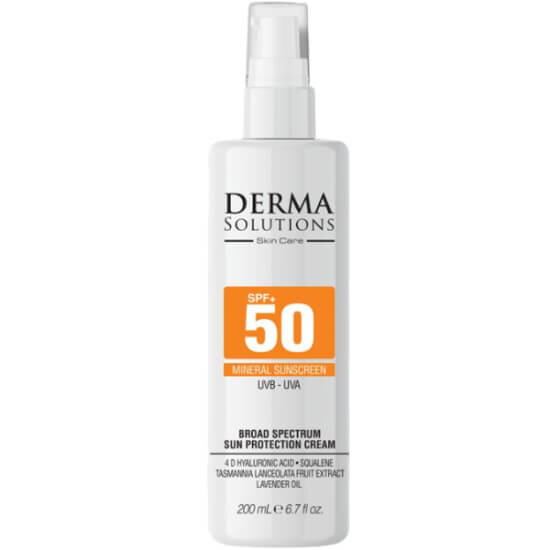 Derma Solutions Mineral Sun Protection Cream 200 ml mineralli yüksek koruma SPF50+ güneş kremi ürün ambalajı- 1