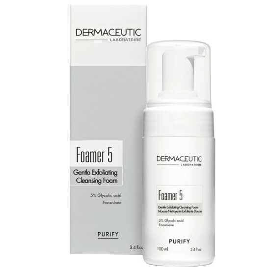 Dermaceutic Foamer 5 yüz temizleme köpüğü 100 ml, %5 glikolik asit ve enoxolone ile kir yağ makyaj arındırıcı- 1