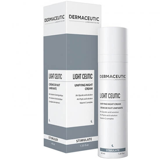 Dermaceutic Light Ceutic Night Cream 40 ml leke karşıtı gece kremi, %8 glikolik asit, %4 fitik asit, C vitamini- 1