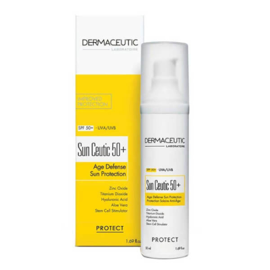 Dermaceutic Sun Ceutic SPF50 50 ml güneş kremi, hyalüronik asit %1, aloe vera %2, çinko oksit, titanyum dioksit- 1