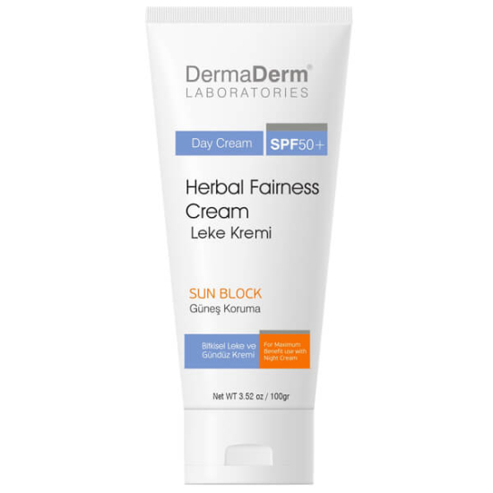 Dermaderm Leke Kremi Gündüz 100 gr SPF 50, Arbutin ve bitki özlü, UVA UVB filtreli leke karşıtı yüz kremi- 1