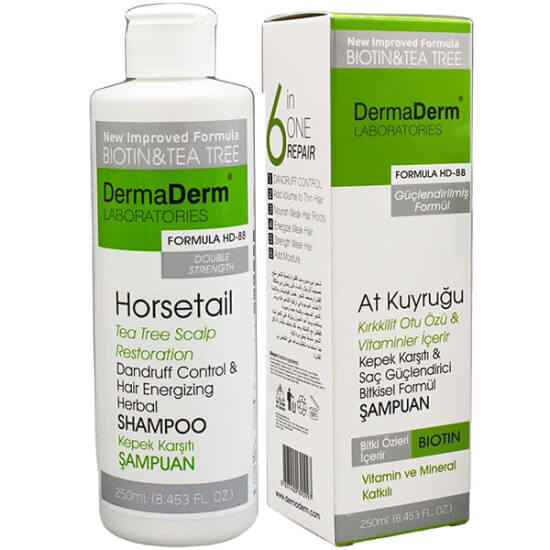 Dermaderm At Kuyruğu Otu Şampuanı 250 ml soğuk sıkım zeytinyağı ve %100 doğal atkuyruğu özü içerikli- 1
