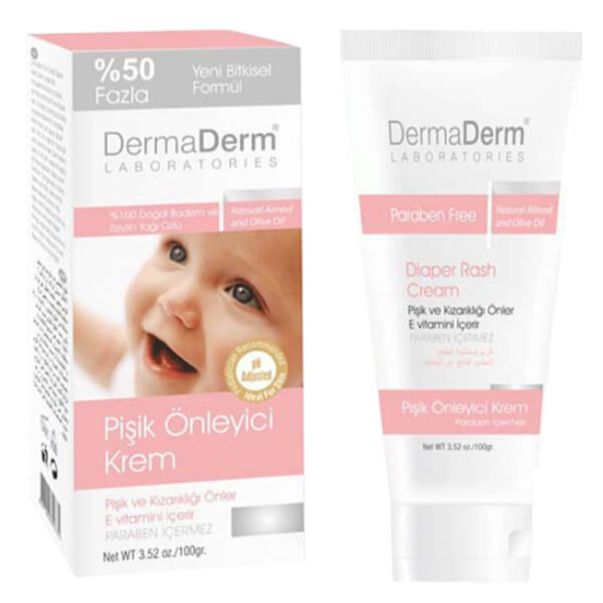 Dermaderm Pişik Önleyici Krem 100 gr çinko omega yağ asitleri %5 provitamin B5 pantenol zeytin yağı- 1