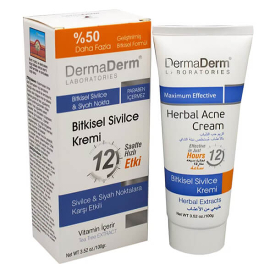 Dermaderm Sivilce Kremi 100 gr çay ağacı özü aloe vera pantenol içeren yağlı akneye eğilimli cilt bakım kremi- 1
