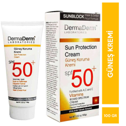 Dermaderm - Dermaderm Spf 50 Güneş Koruma Kremi 100 GR Dermaderm - Dermaderm Spf 50 Güneş Koruma Kremi 100 GR