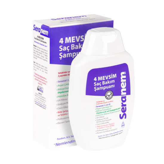 Seranem kepek şampuanı 300 ml seramid argan çekirdeği özü hidrolize bitkisel proteinli kaşıntı pullanma karşıtı- 1