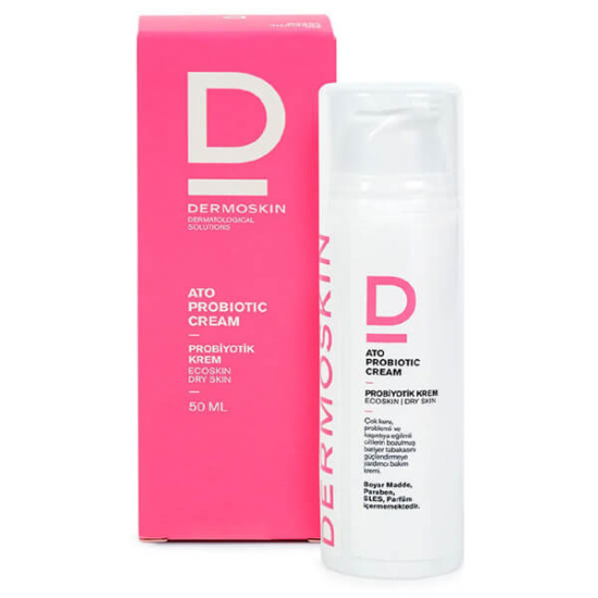 Dermoskin Ato Probiyotik Nemlendirici Krem 50 ml, kuru ciltler için ECOSKIN probiyotik, Ceramide Complex, B3- 1