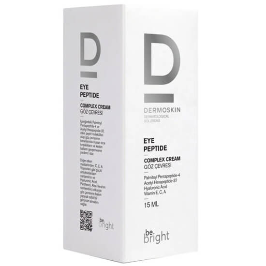Dermoskin Be Bright göz çevresi peptit kompleks krem 15 ml hyaluronic acid panthenol aloe vera ve at kestanesi özlü- 1