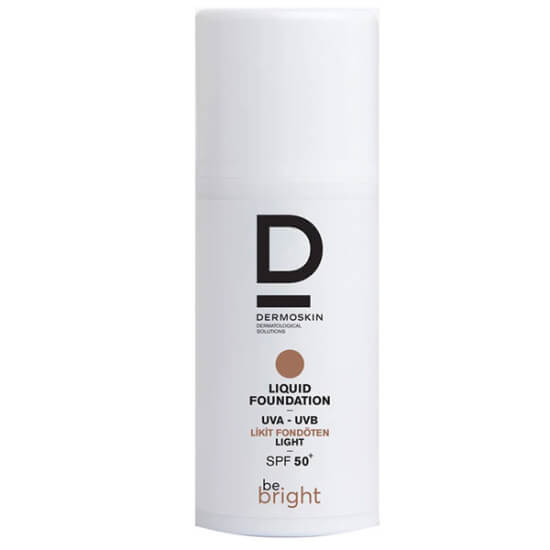 Dermoskin Be Bright SPF 50 likit fondöten 33 ml Light yoğun kapatıcı hyaluronic acid niacinamide içeren pürüzsüz bitiş- 1