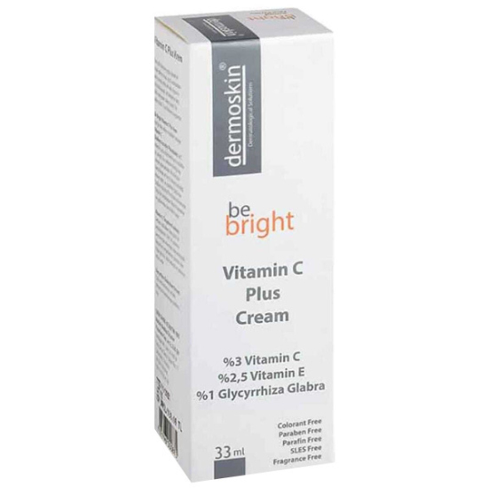 Dermoskin Be Bright Vitamin C Plus Krem 33 ml %3 C vitamini Sodium Ascorbyl Phosphate %2,5 E vitamini leke bakım kremi- 2