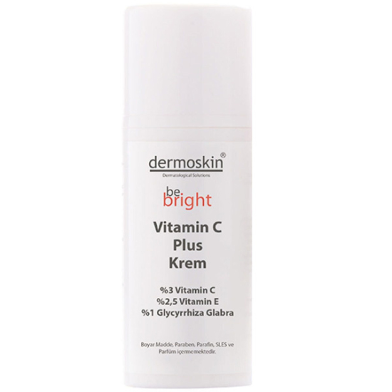 Dermoskin Be Bright Vitamin C Plus Krem 33 ml %3 C vitamini Sodium Ascorbyl Phosphate %2,5 E vitamini leke bakım kremi- 3