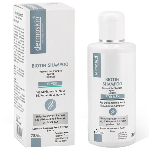 Dermoskin Biotin Shampoo For Men 200 ML Erkeklere Özel Dökülme Önleyici Şampuan