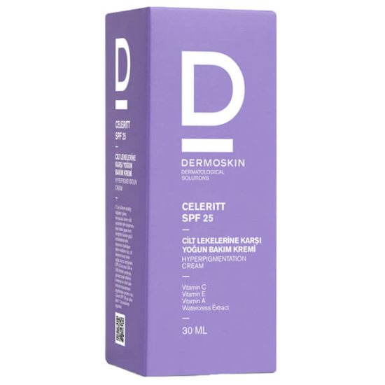 Dermoskin Celeritt SPF 25 30 ml leke bakım kremi, Triple Sunscreen System, UVA UVB güneş koruyucu yüz kremi- 1