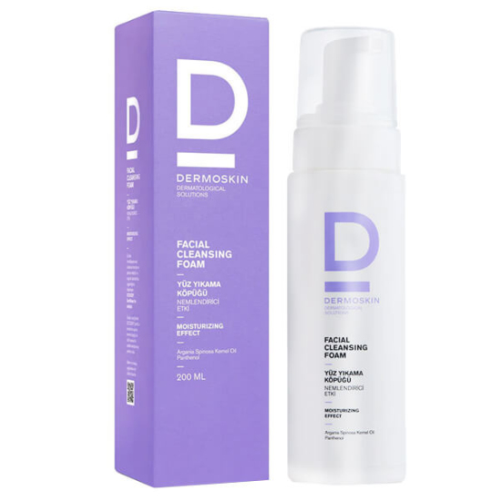 Dermoskin Facial Cleansing Foam 200 ml yüz temizleme köpüğü, panthenol ve coconut oil içerikli nazik arındırıcı pompalı- 1
