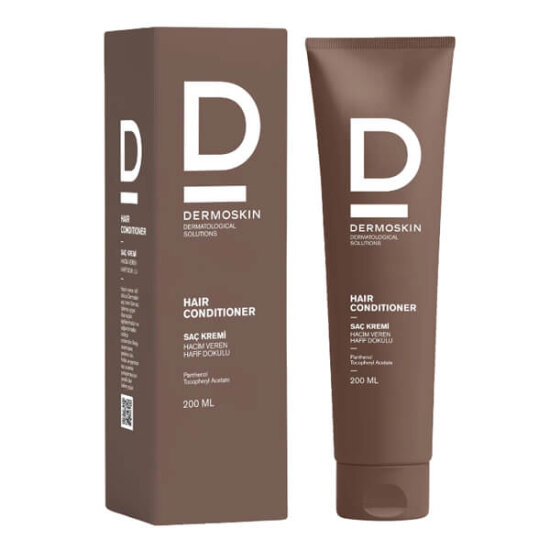 Dermoskin Hair Conditioner 200 ml saç kremi, badem yağı, E vitamini, aloe vera özü ve panthenol ile kolay tarama- 1