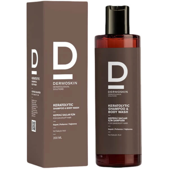 Dermoskin Keratolytic Body Wash 200 ml vücut şampuanı, pullanma kızarıklık kepek yağlanma karşıtı, saç ve vücut için- 1