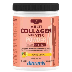Dinamis Multi Collagen with Vit C Toz Ananas Aromalı 315 gr - Dinamis
