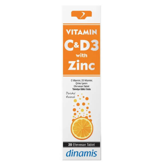 Dinamis Vitamin C+D With Zinc 20 Efervesan Tablet - 1
