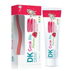 DK Dent 7 Ahududu Çocuk Diş Macunu 50 ml Diş Fırçası Hediyeli - Dermokil