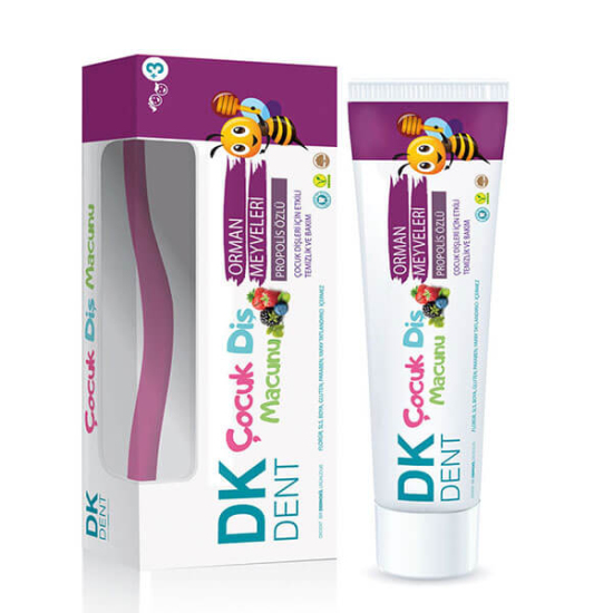  DK Dent 7 Orman Meyveli Çocuk Diş Macunu 50 ml Diş Fırçası Hediyeli - 1