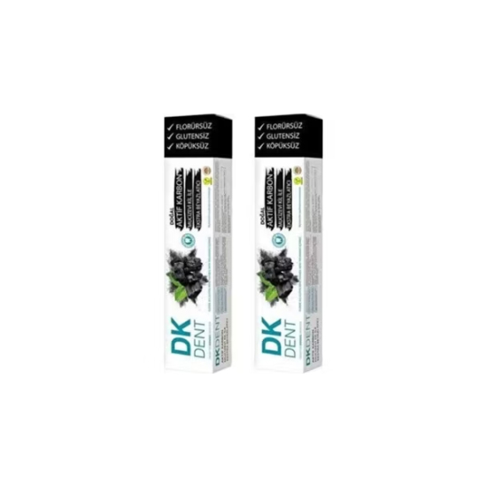 DK Dent Aktif Karbon Ekstra Beyazlatıcı Diş Macunu 100 ml + 100 ml