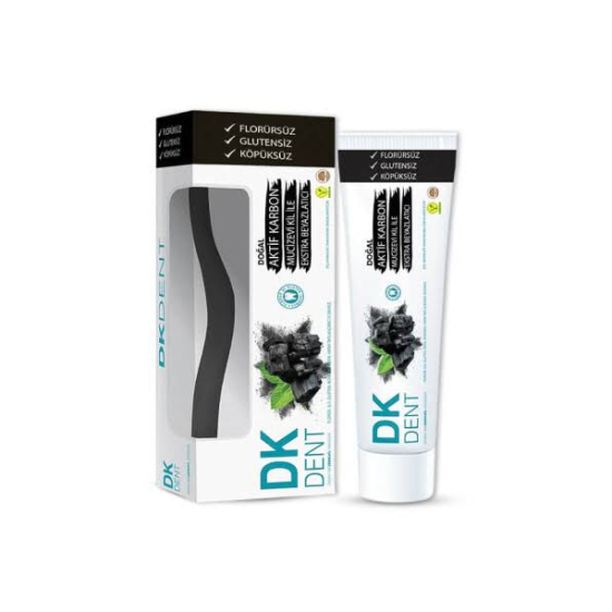 DK Dent Diş Macunu Aktif Karbon ve Beyazlatıcı 75 ml + Diş Fırçası Hediyeli