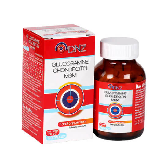 DNZ Glucosamine Chondroitin MSM 90 tablet, 90 tablet, glukozamin sülfat 1500 mg, kondroitin sülfat 1200 mg, MSM 900 mg- 1