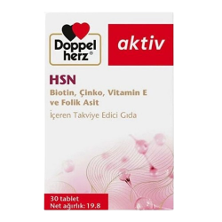 Doppelherz Hsn Biotin Çinko Vitamin E ve Folik Asit 30 Tablet - Doppelherz
