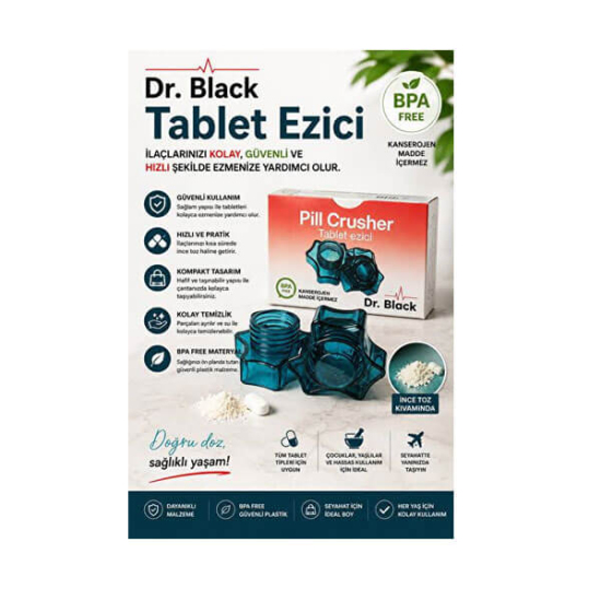  Dr Black İlaç Tablet Ezici - 1