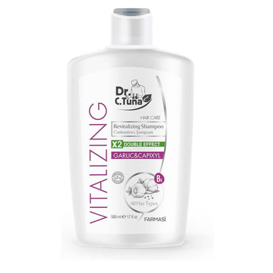  Dr C Tuna Vitalizing Tüm Saç Tipleri için Sarımsaklı Şampuan 500 ml - 1