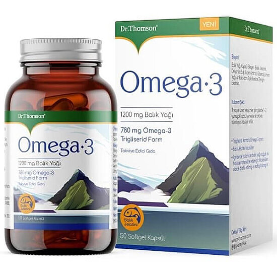  Dr Thomson Omega 3 1200 mg Balık Yağı 50 Kapsül - 1