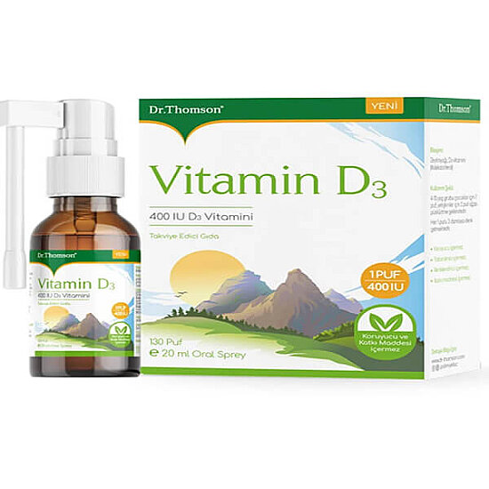  Dr Thomson Vitamin D3 400 IU D3 Vitamini Sprey 20 ml - 1