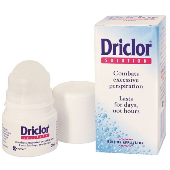 Driclor terleme önleyici antiperspirant roll on 20 ml aşırı terleme ve hiperhidroz için şişe ürün görseli- 1
