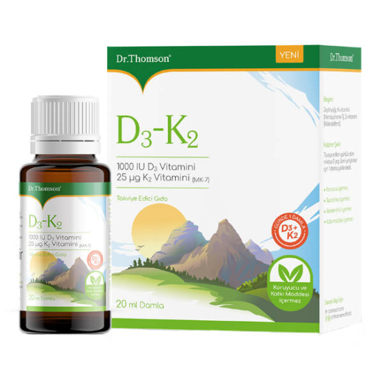  Dr Thomson Vitamin D3K2 Damla 20 ml - 1