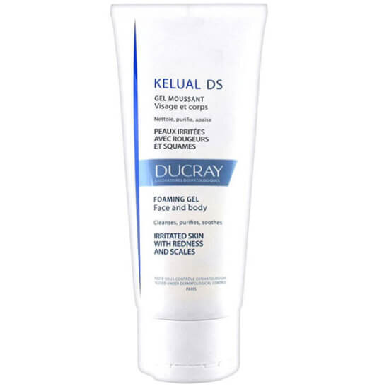 Ducray Kelual DS Jel Moussant 200 ml yüz ve vücut temizleme jeli, nemlendirir ve rahatlatır, kızarıklık hassasiyet- 1