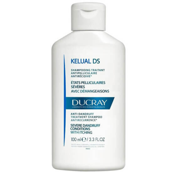 Ducray Kelual DS kepek karşıtı şampuan 100 ml normal ve yağlı saç derisi için yatıştırıcı bakım şişe görseli- 1