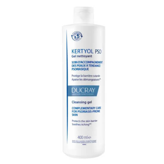 Ducray Kertyol PSO Cleansing Gel 400 ml kuru ciltler için jel temizleyici makyaj ve kir arındırıcı yatıştırıcı- 1