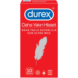 Durex - Durex Daha Yakın Hisset Prezervatif 10 lu Durex - Durex Daha Yakın Hisset Prezervatif 10 lu