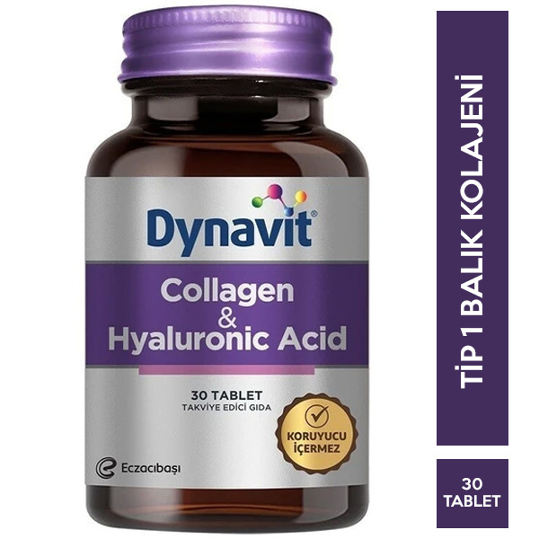 Dynavit Collagen Hyaluronic Acid 30 Tablet Kolajen ve Hyaluronik Asit
