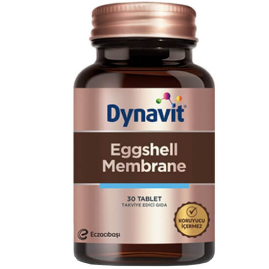 Dynavit Eggshell Membrane 30 tablet; 500 mg yumurta kabuğu zarı, 100 mg C vitamini, MSM 100 mg, zerdeçal, akgünlük- 1
