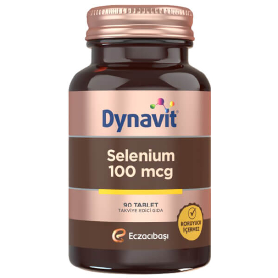 Dynavit Selenium 100 mcg takviye edici gıda 90 tablet, selenyum desteği, 11 yaş üzeri, normal saç ve tırnaklara destek- 1