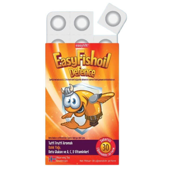  EasyFishoil Defence Karışık Meyve Aromalı 30 Jel Tablet - 1