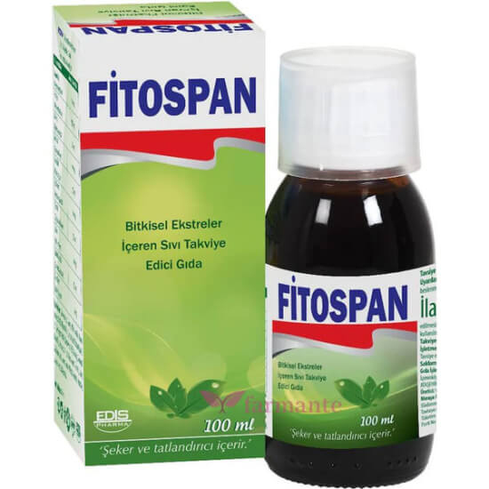 Edis Pharma Fitospan bitkisel şurup 100 ml meyan kökü 825 mg fesleğen 150 mg zerdeçal zencefil nane üzüm- 1