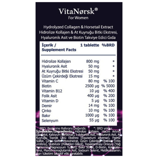 Eeose Collagen 45 Tablet (Kadınlar İçin) Kolajen Takviyesi - 3